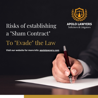 Risks of establishing a a Sham Contract to Evade the Law