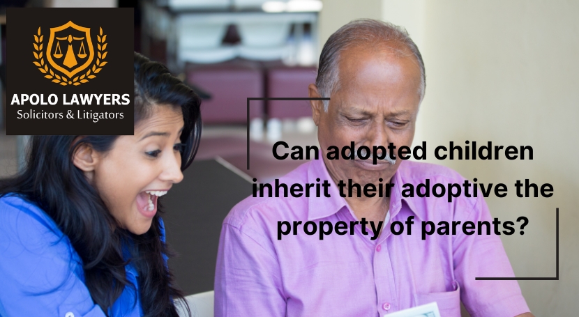 Can adopted children inherit their adoptive the property of parents?